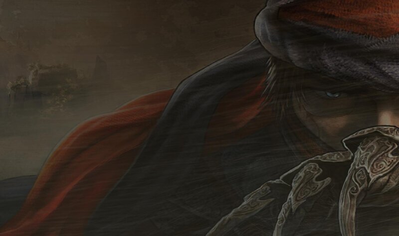warrior in stormy cloak