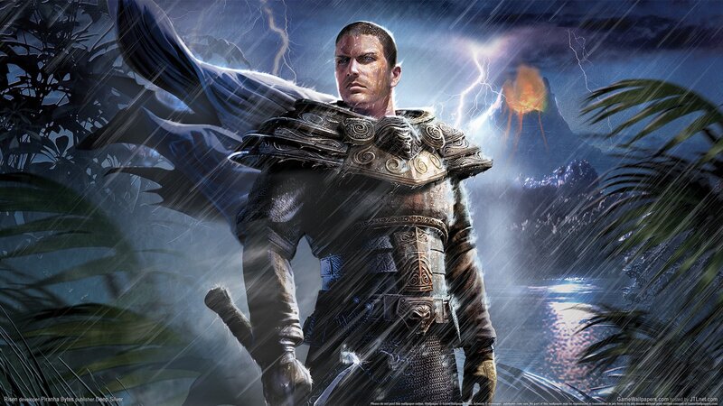 warrior in stormy jungle