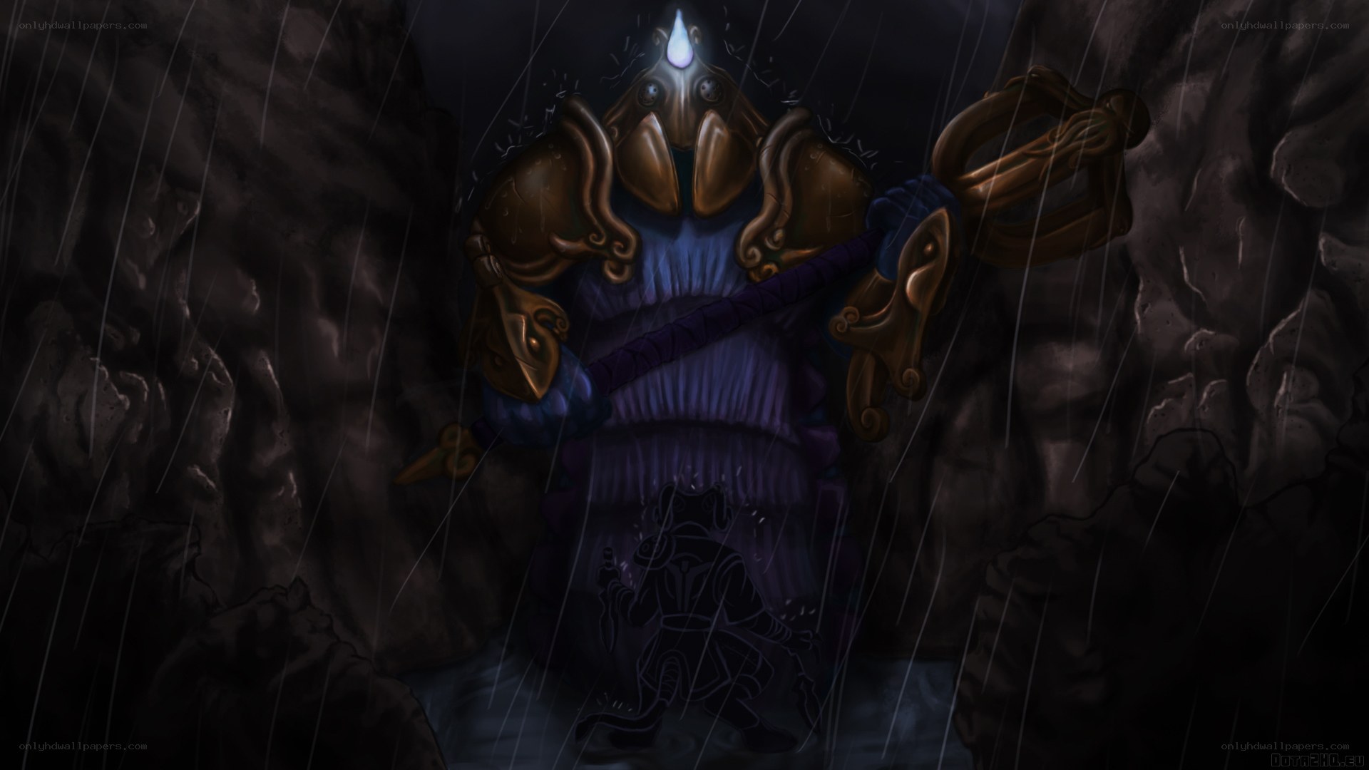 Warrior in the rain