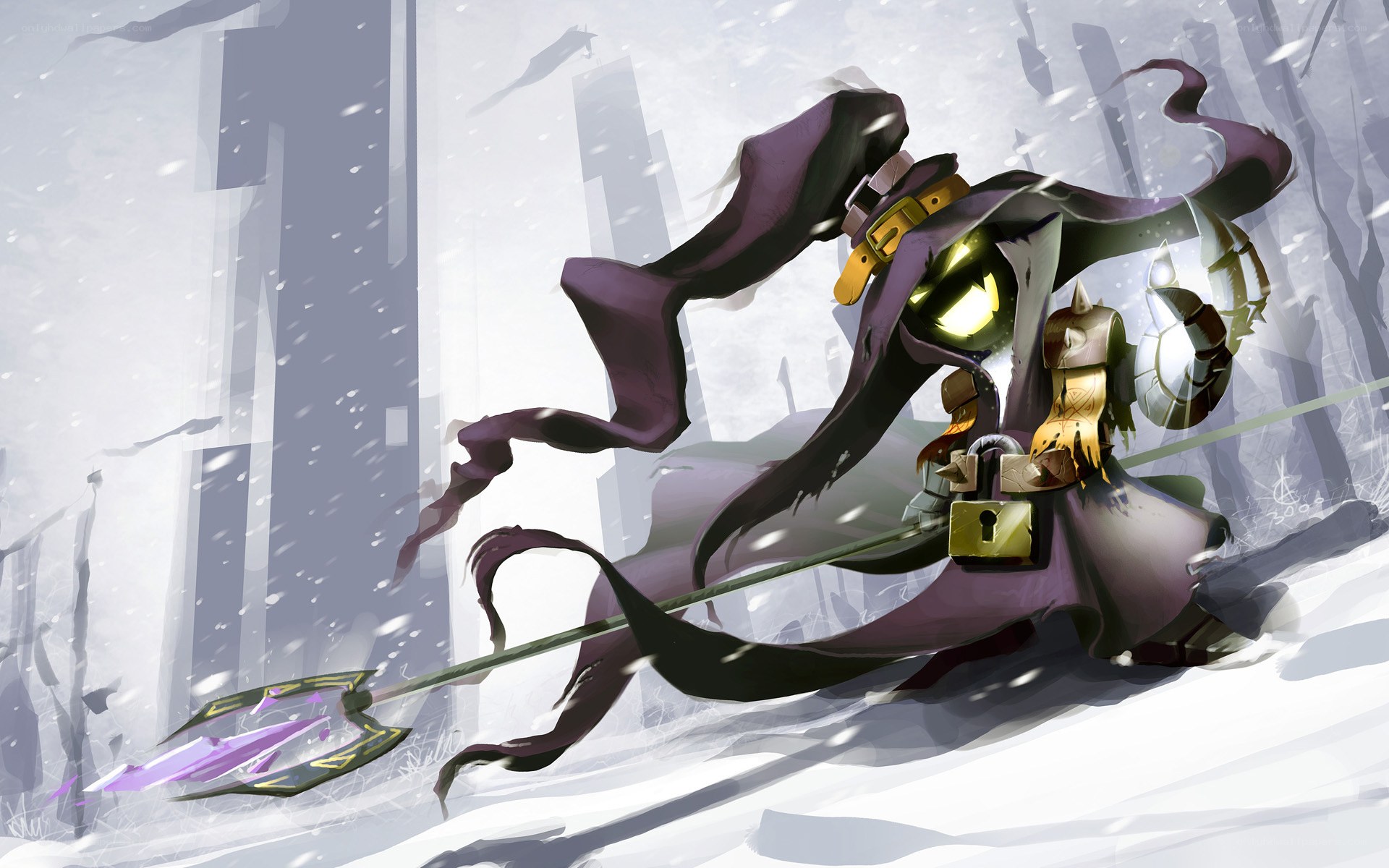 Warrior in the snowstorm