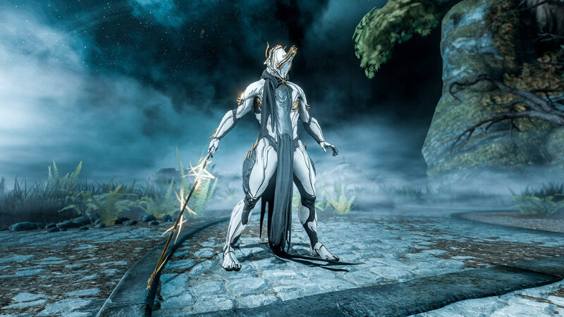 Warrior in White Armor — Dramatic, Night
