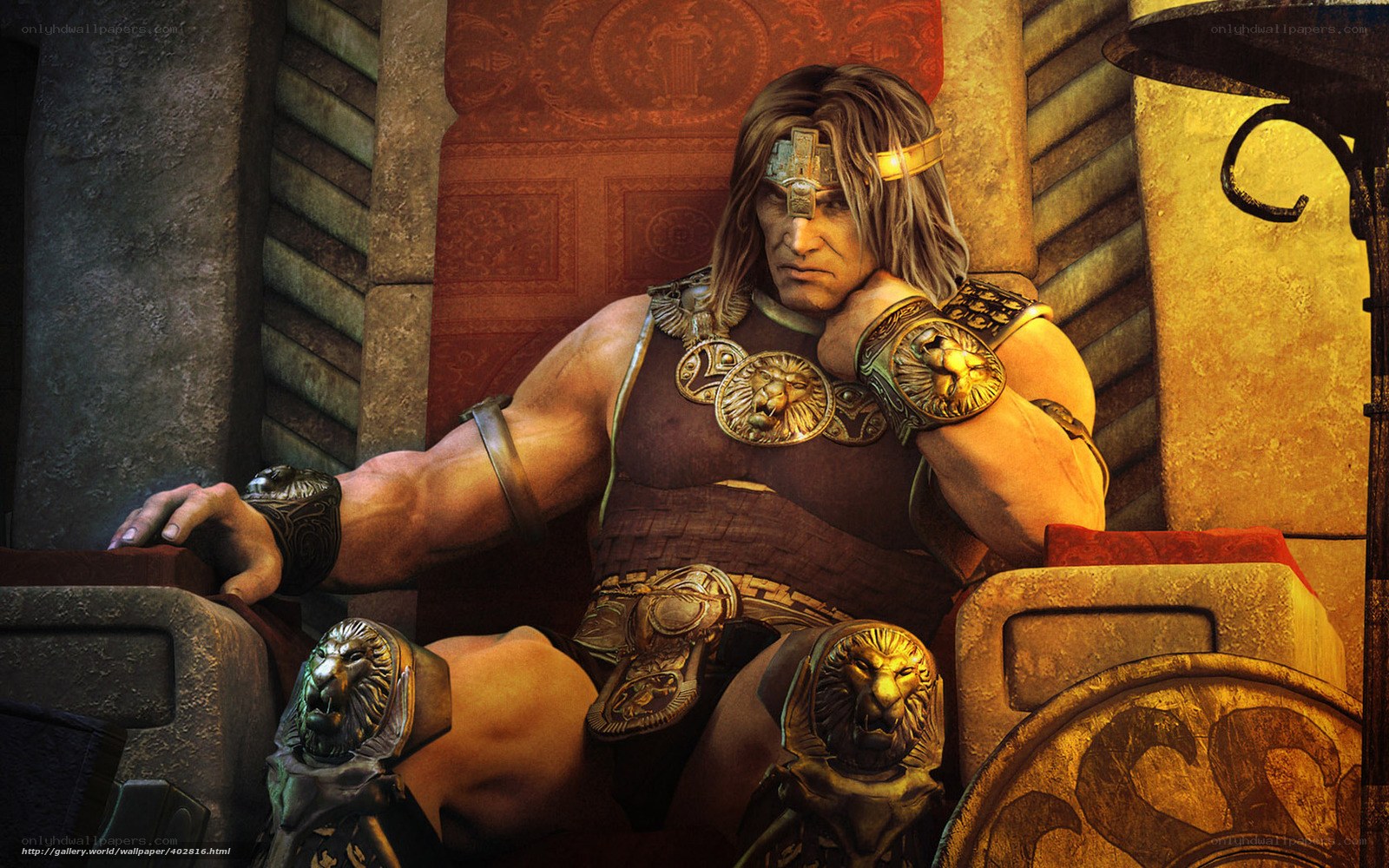 warrior king on throne