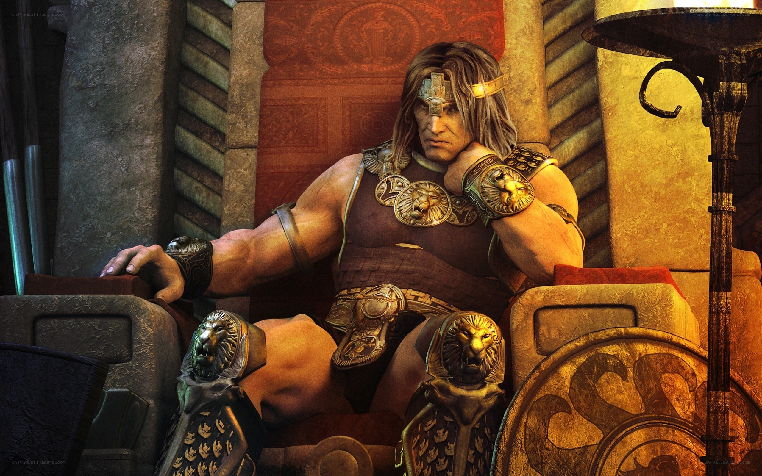 warrior king on throne