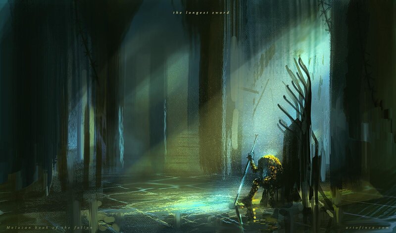 Warrior Kneeling in Cave