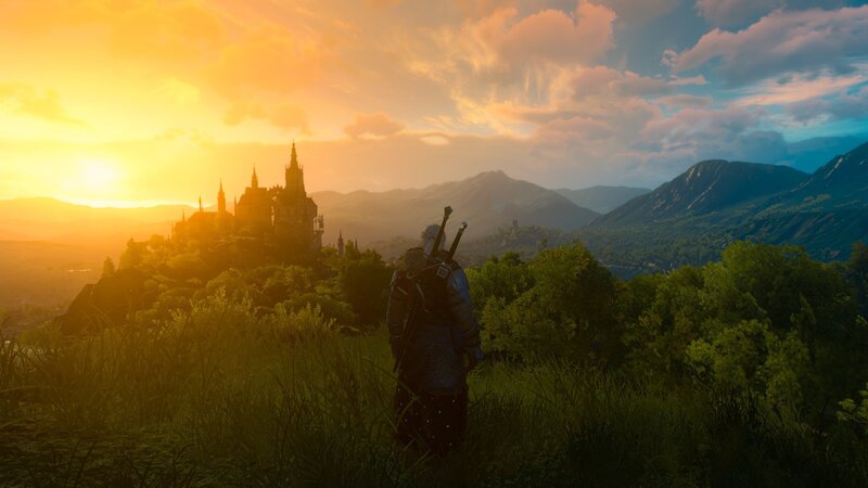 Warrior Looking at Castle