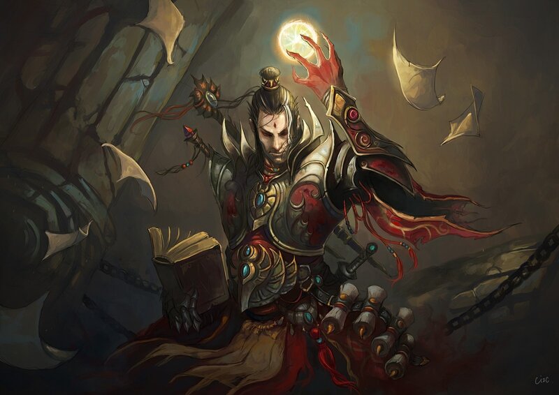 Warrior Mage Holding Orb