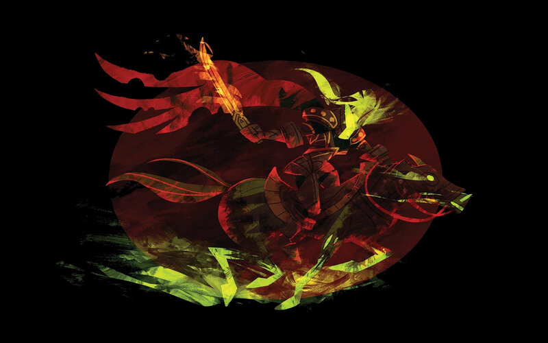 warrior on a boar in motion