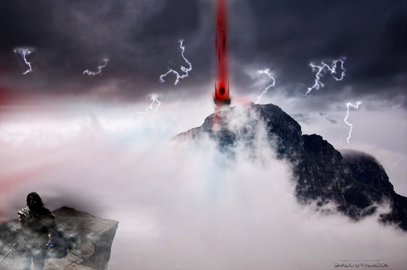 Warrior on a Cliff — Gray