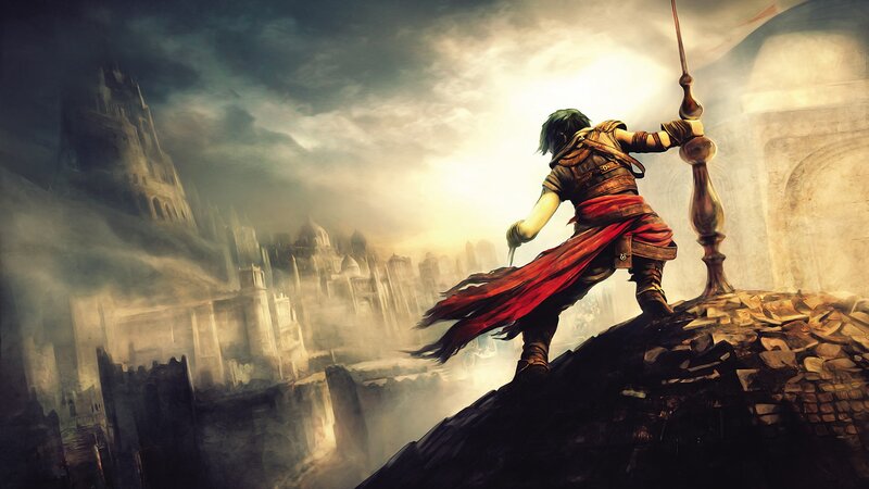 Warrior on a Cliff — Red