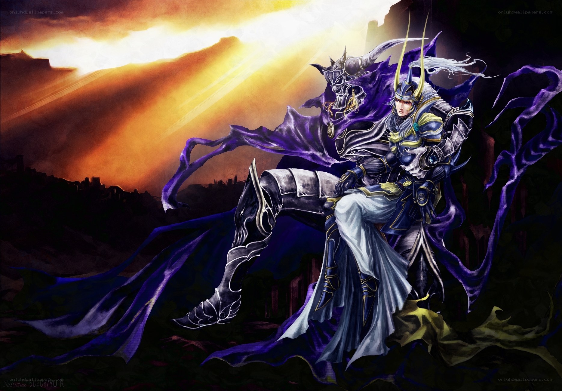 Warrior on a demonic steed
