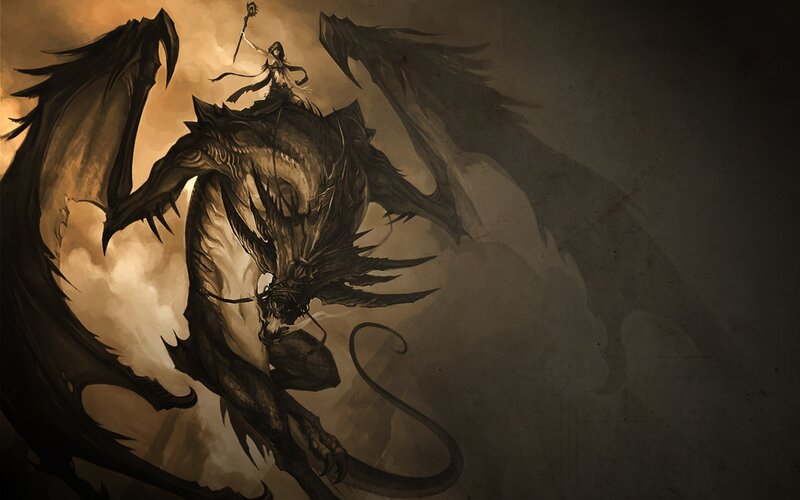 Warrior on a dragon
