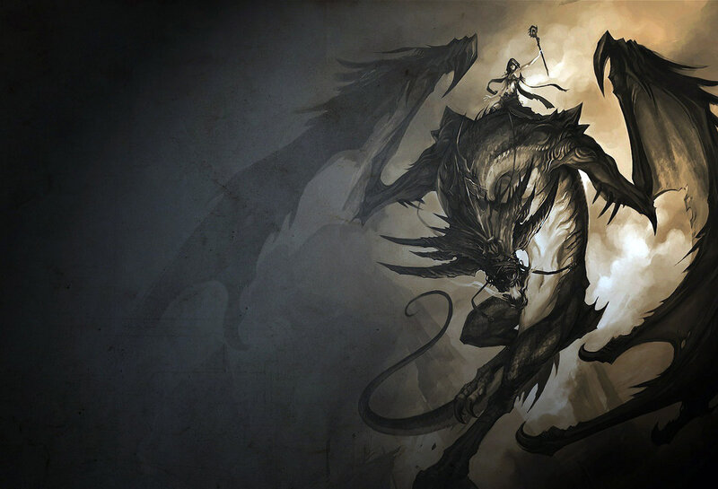 Warrior on a dragon
