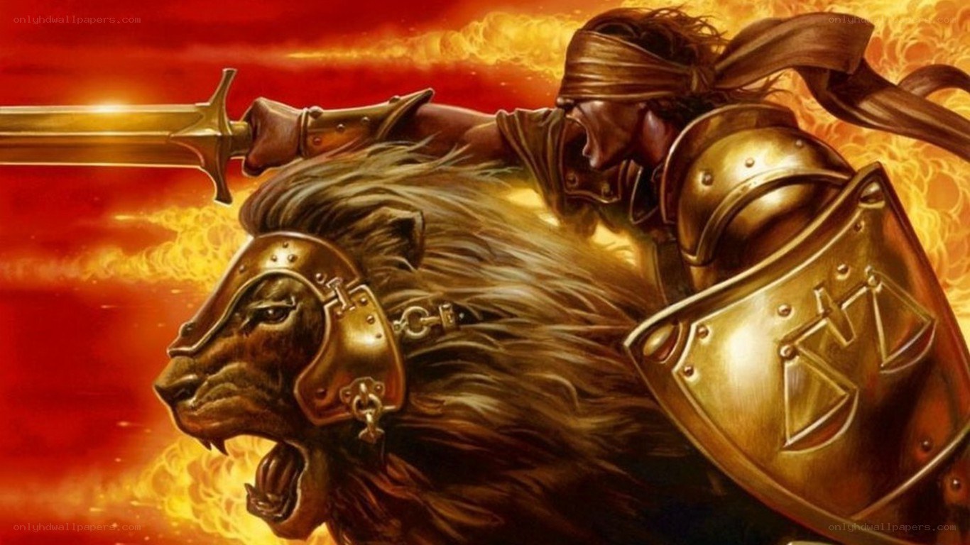warrior on a lion