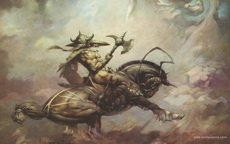 Warrior on a warhorse