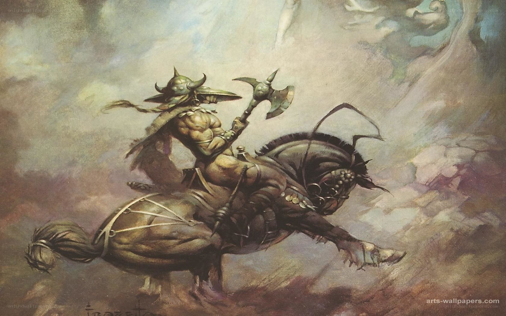 Warrior on a warhorse