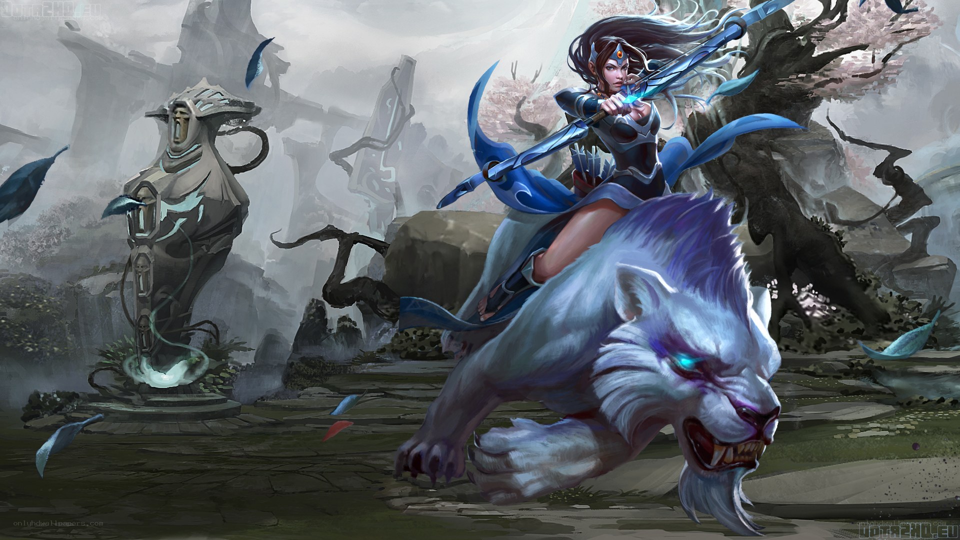warrior on a white beast