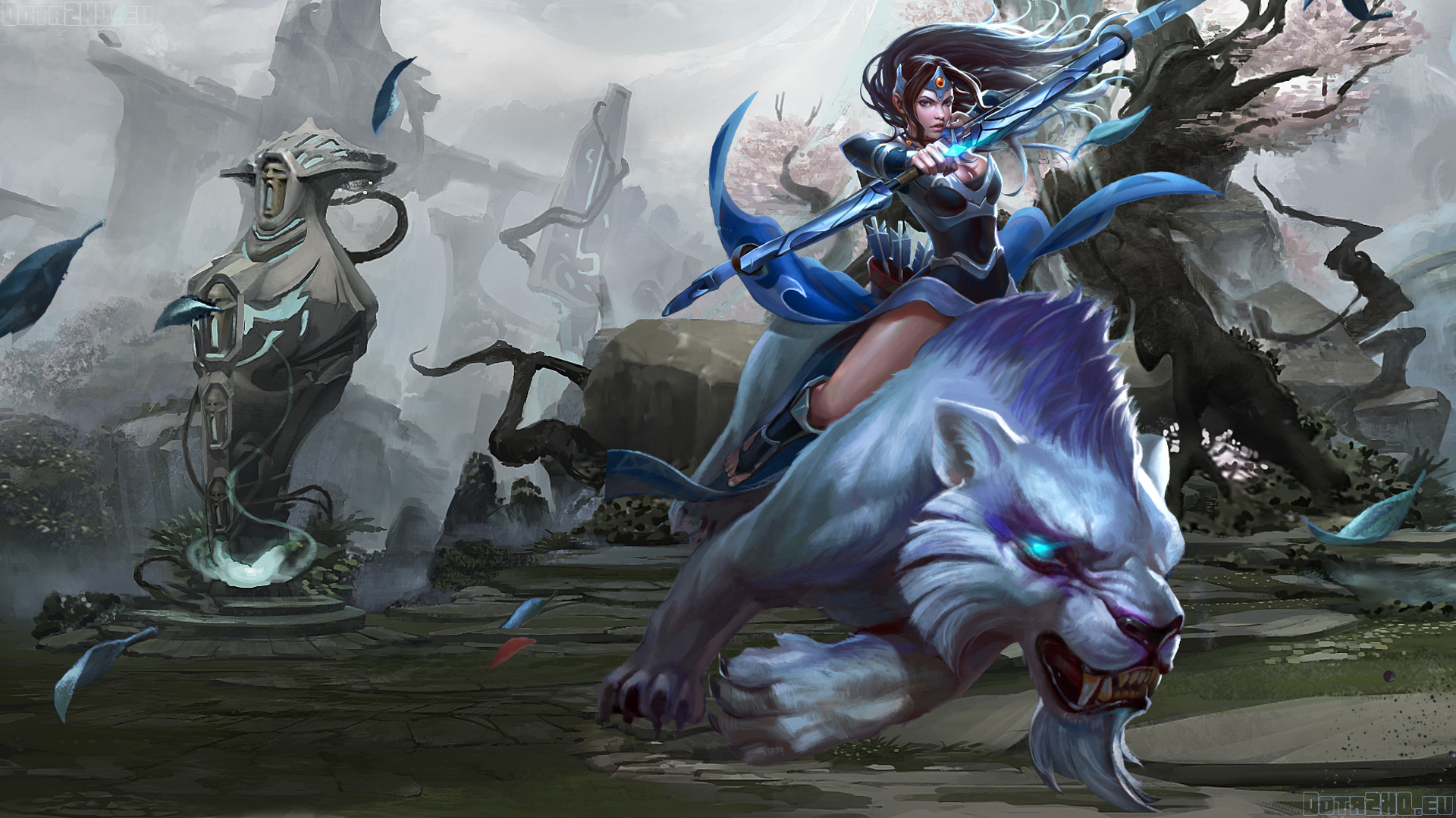 warrior on a white beast