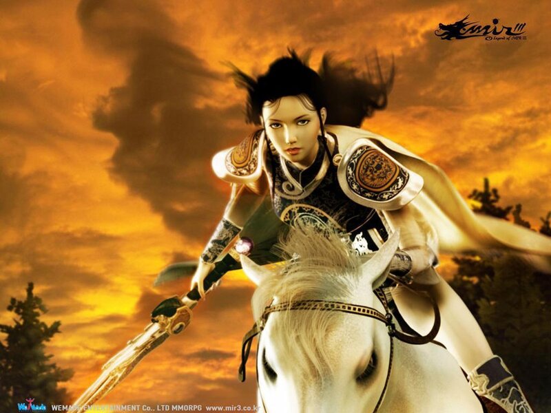 warrior on a white horse