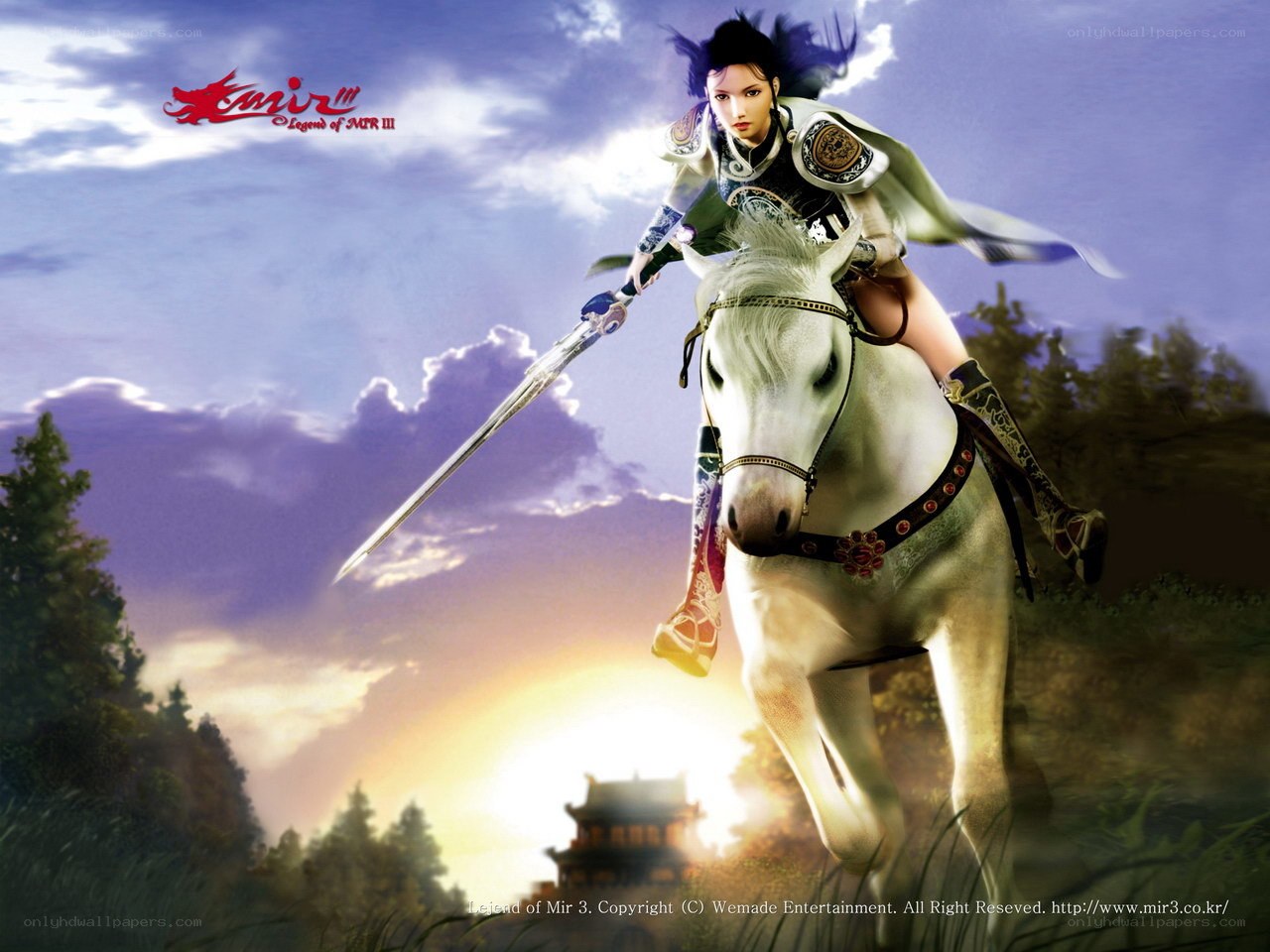 Warrior on a white horse