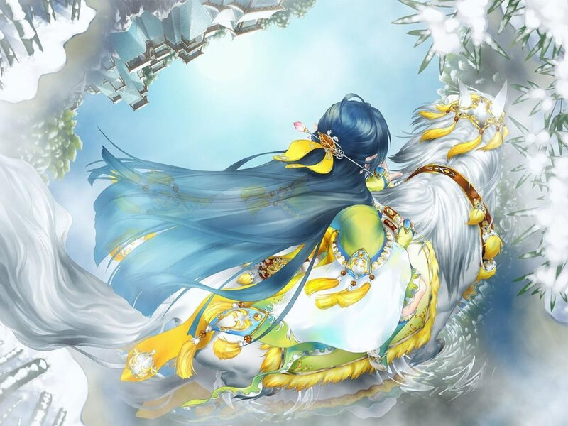 warrior on a white horse