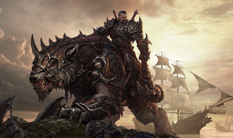 Warrior on Armored Wolf