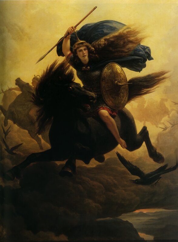 Warrior on Black Horse — Yellow