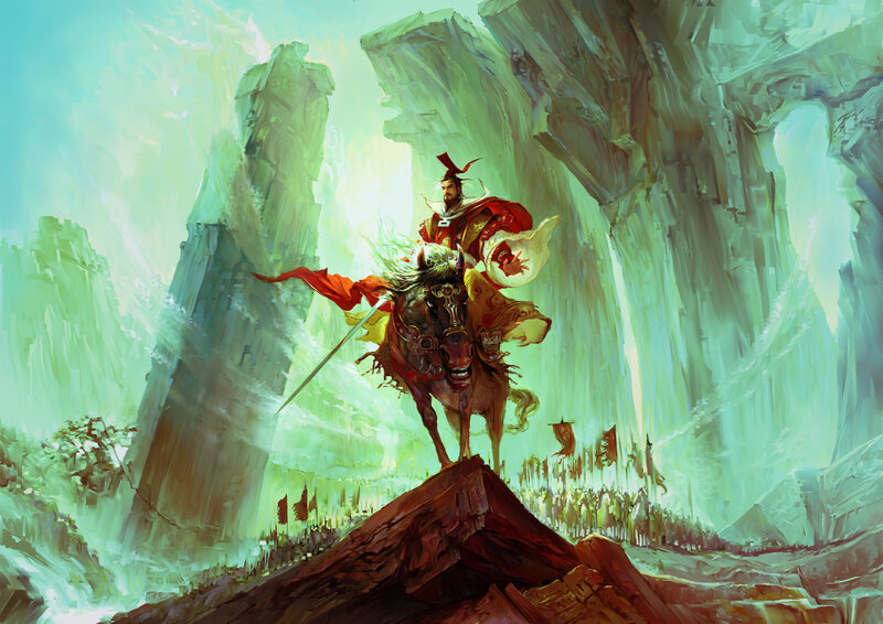Warrior on Horseback — Green