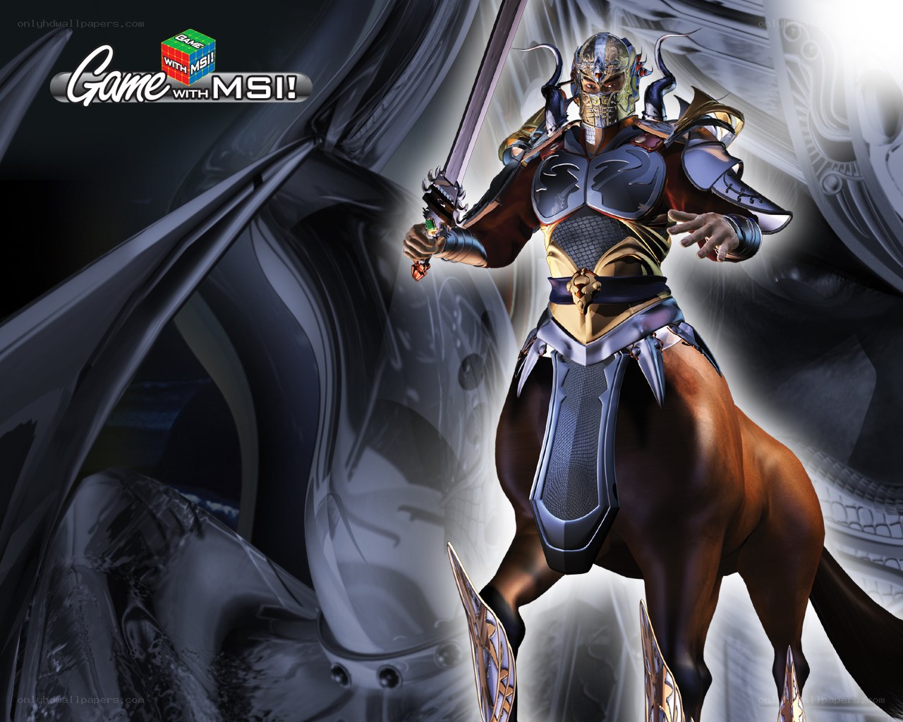warrior on horseback with sword