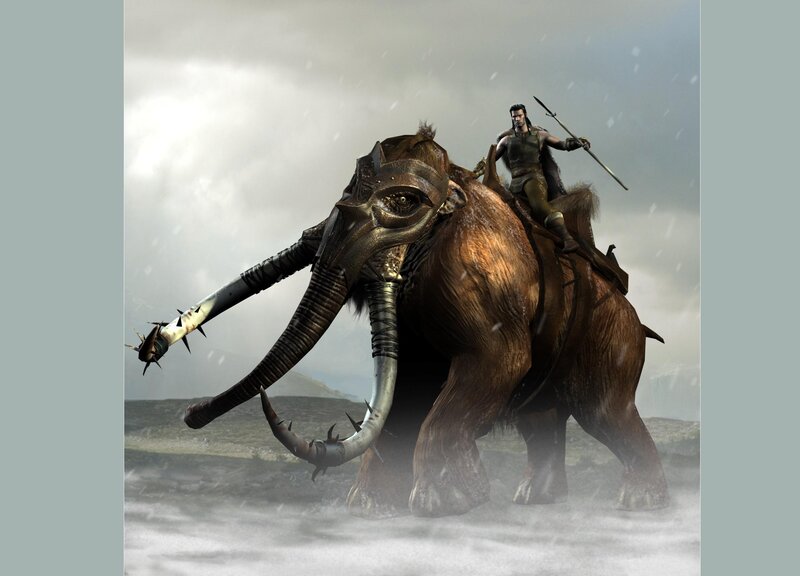 Warrior on Mammoth — Brown