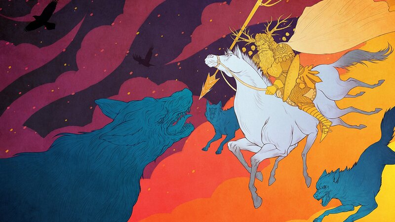 Warrior on White Horse — Orange