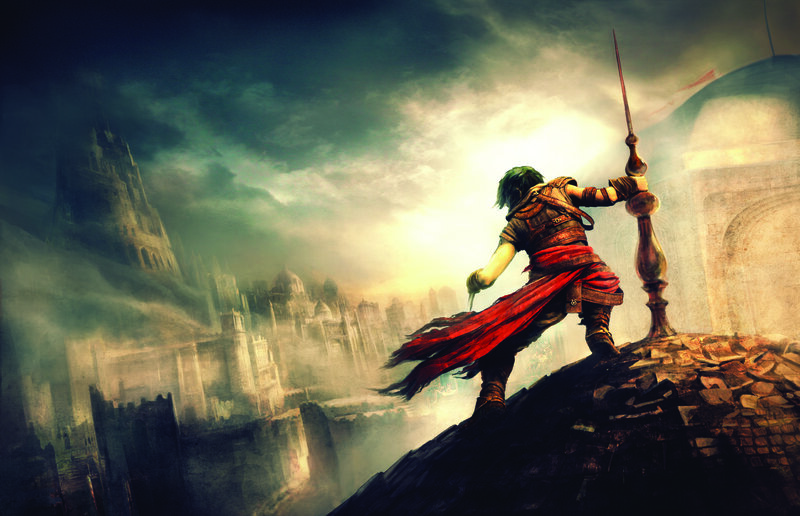 warrior overlooking a city