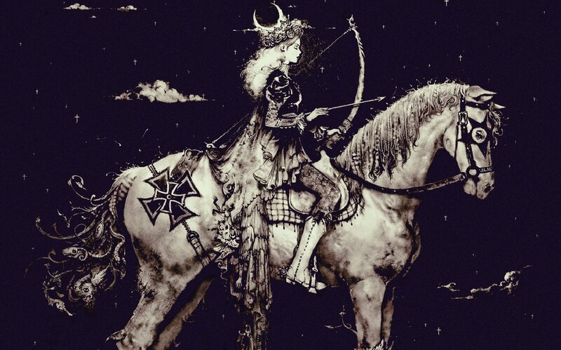 warrior queen on horseback