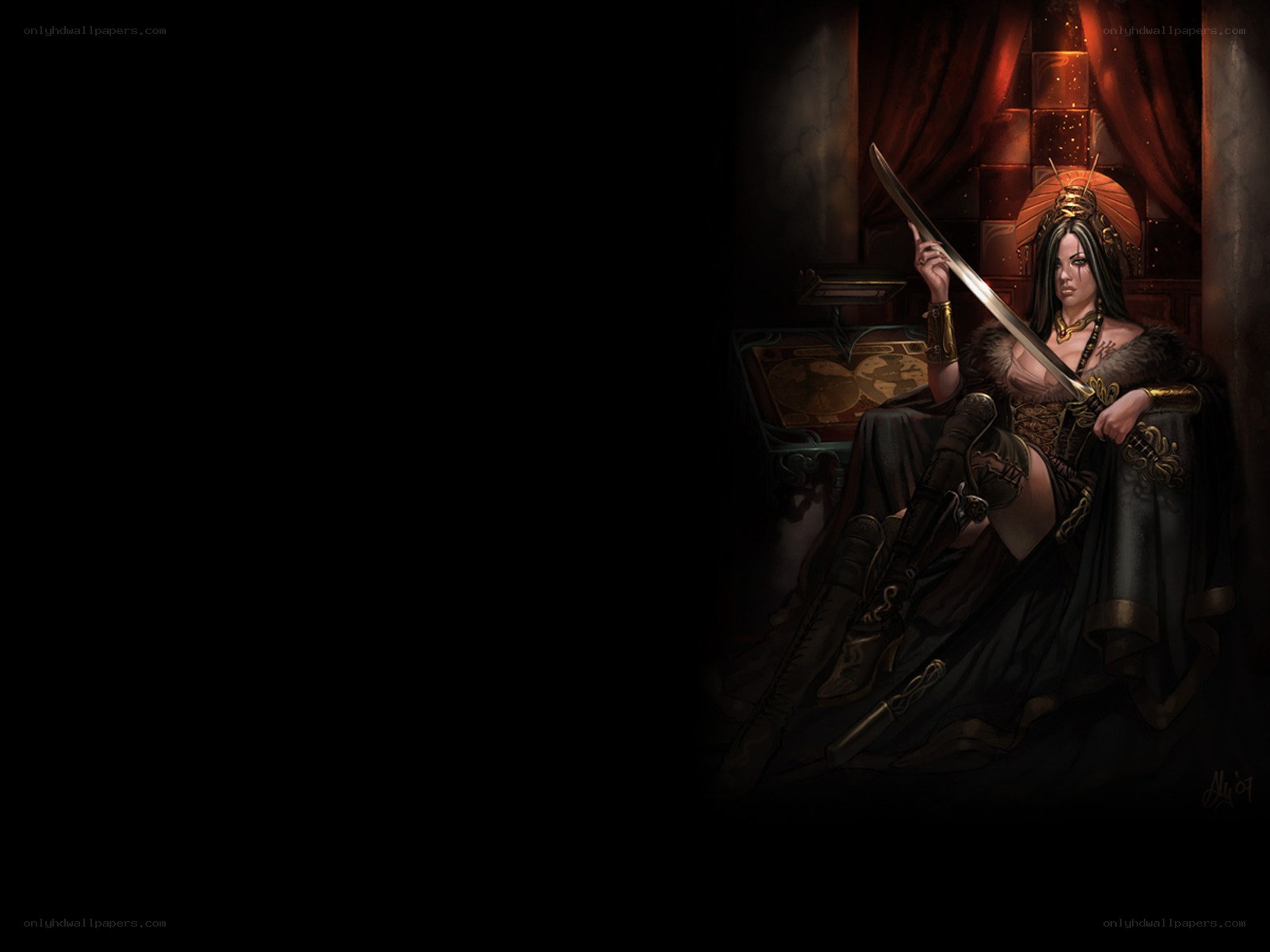 warrior queen with sword