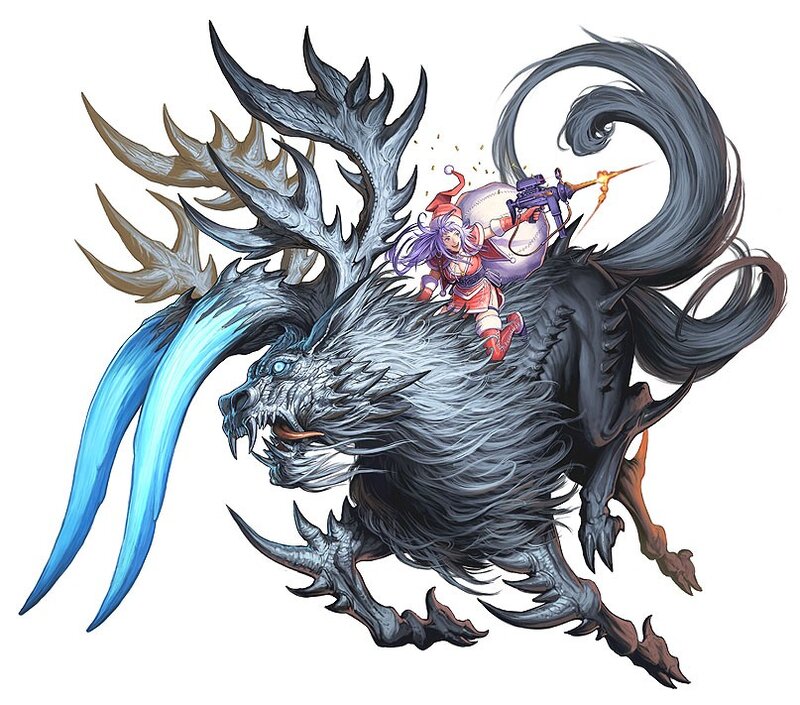 Warrior riding a mythical beast