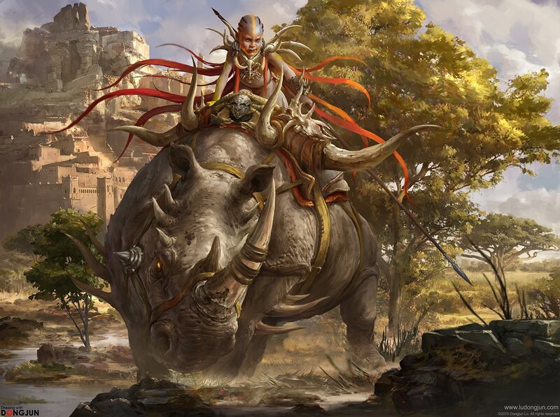 Warrior Riding Rhino