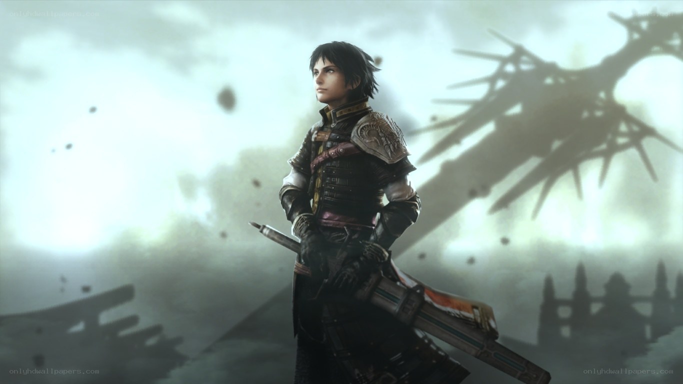 warrior stands before a dragon