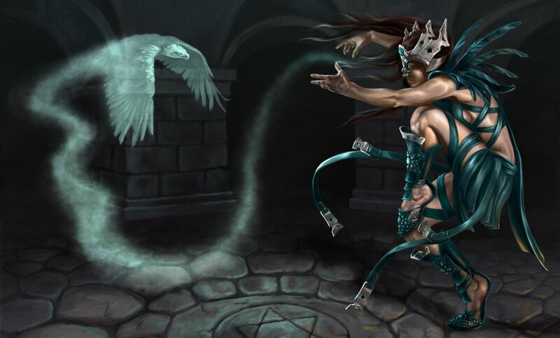 Warrior Summoning Spirit Bird