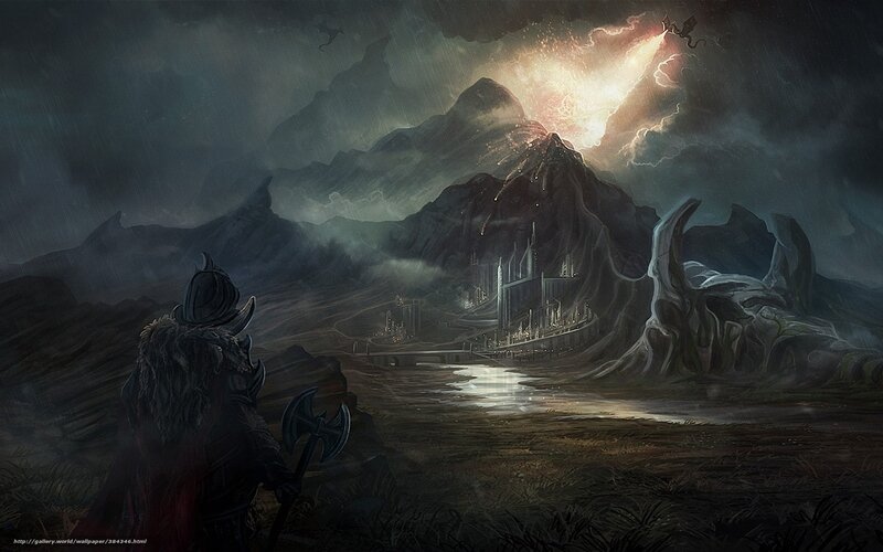 Warrior views volcanic kingdom