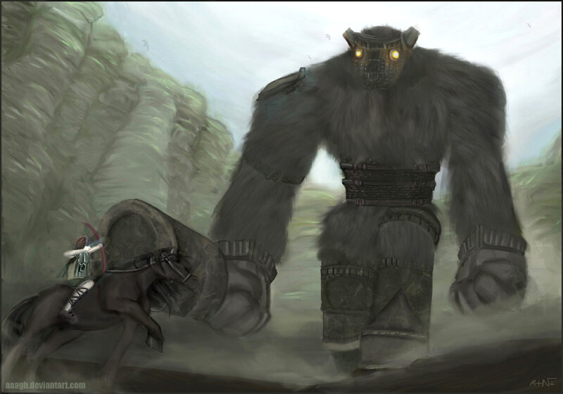 Warrior vs giant creature