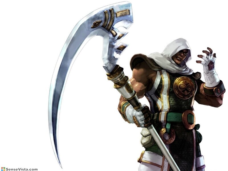 Warrior with a large scythe