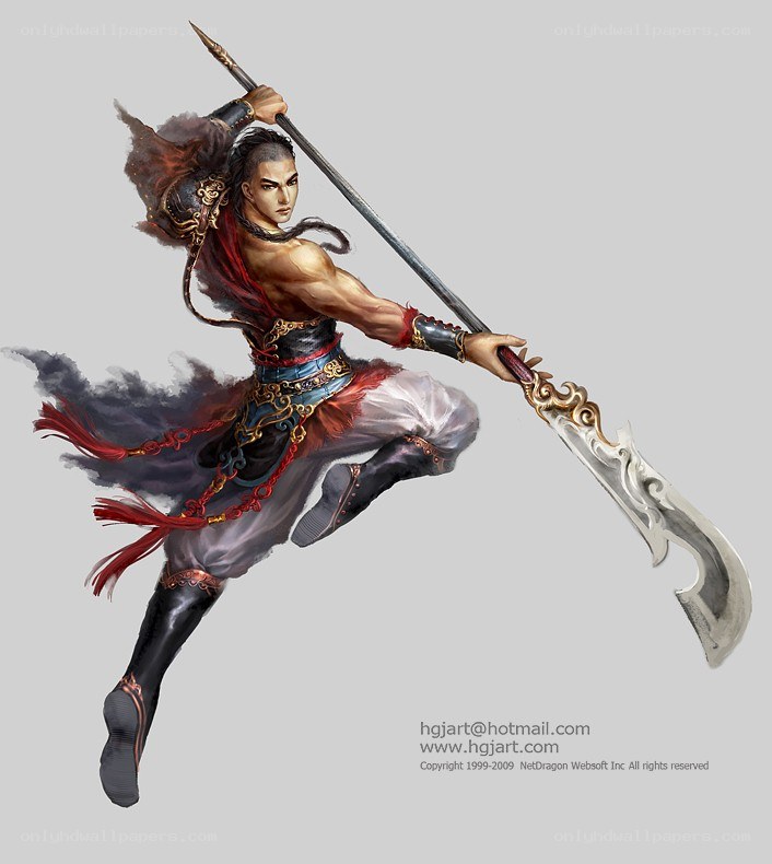 warrior with a polearm