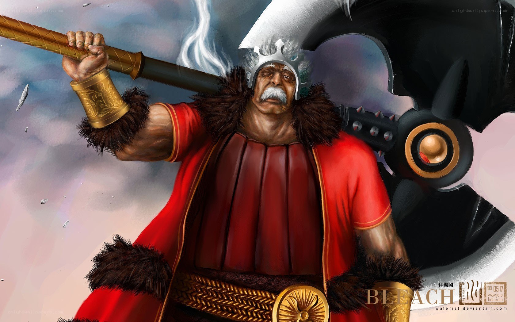 warrior with axe and shield
