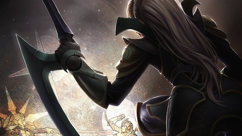 warrior with axe in dark armor