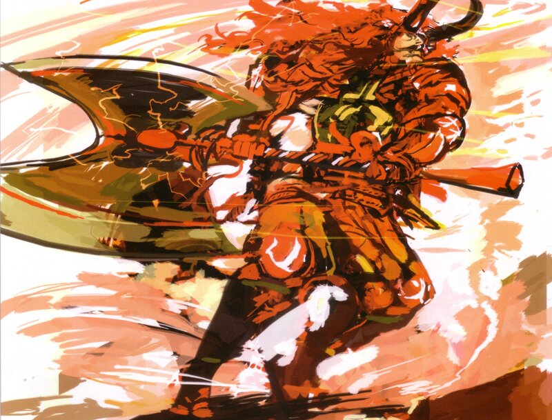 Warrior with Axe — Orange