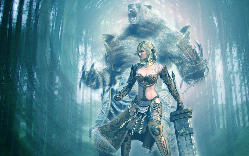 Warrior with bear spirit
