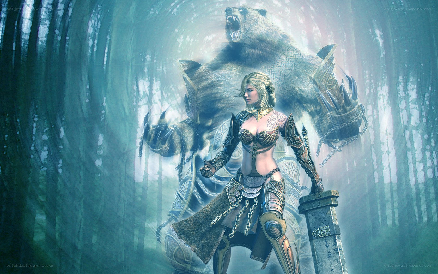 Warrior with bear spirit