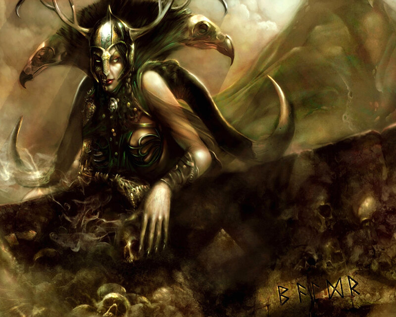 warrior with bird heads