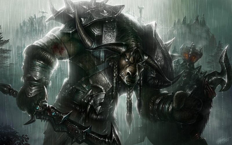 Warrior with Bull Head — Black