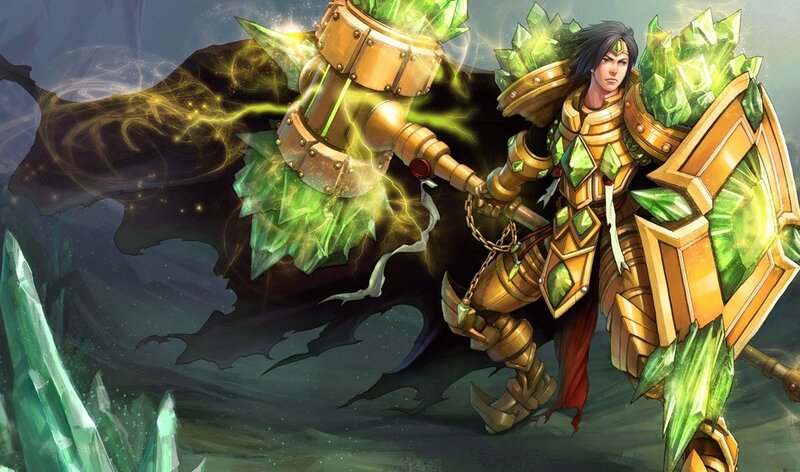 warrior with crystal hammer