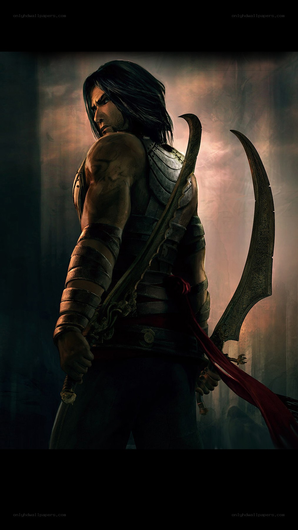 warrior with curved blades